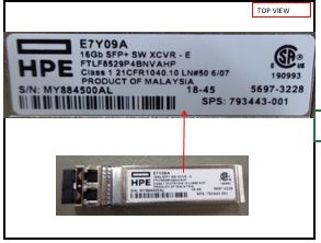 HPE Part 793443-001 HPE 16GB SFP+ short wave industrial extended transceiver - 100 m(328 ft) on high-bandwidth 50/125um (OM3) MM fibers, 125 m (410 ft) on OM4 fiber
