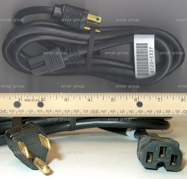 HP Part 8120-5337 HP Power cord (Black) - 16 AWG, 2.5m (8.2ft) long - Has straight (F) C15 receptacle with a `U` shaped channel above the ground pin to prevent use of a lower rated power cord (For 120VAC in the United States and Canada)