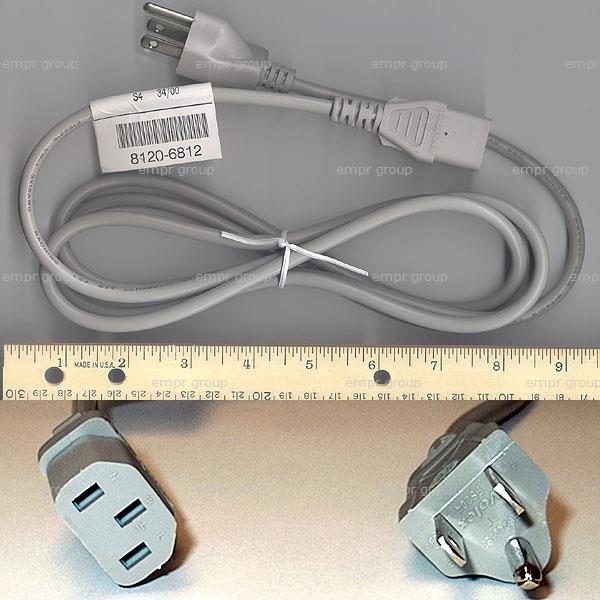 HPE Part 8120-6812 HPE Power cord (Flint Gray) - 18 AWG, three conductor, 2.3m (7.5ft) long - Has straight (F) C13 receptacle (For 120VAC in the United States, Canada, Mexico, Philippines, and Taiwan)
