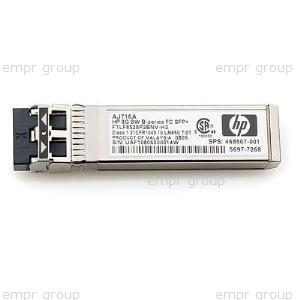 HPE Part AJ717A HPE HP B-Series 8Gb SFP+ LC LW Transceiver - Small Form-factor Pluggable Plus (SFP+) 8-Gigabit Long Wave transceiver, with 1310nm laser that provides 8Gb connectivity up to 10km (6.2 miles) on single-mode fiber - Has one LC 8-Gb port