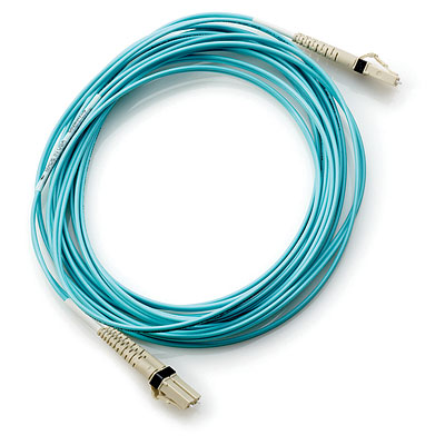 HPE Part AJ834A HPE Multimode OM3 LC/LC Fiber Optic cable, 1.0m (3.28ft) long - Duplex zipcord graded index 50/125um multimode fiber optic cable with LC connectors on each end (Aqua Color) - Optical performance: 2000MHz/km