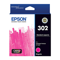 Epson 302 Magenta Ink Cart - C13T01W392 for Epson Expression Premium XP6100 Printer
