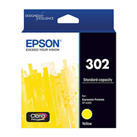 Epson 302 Yellow Ink Cart - C13T01W492 for Epson Expression Premium XP6100 Printer
