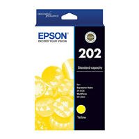 Epson 202 Yellow Ink Cartridge - C13T02N492 for Epson WorkForce WF-2860 Printer