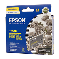 Epson T0548 Matte Black Ink - C13T054890 for Epson Stylus Photo R800 Printer