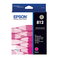 Epson 812 Magenta Ink Cart - C13T05D392 for Epson Workforce WF-7830 Printer