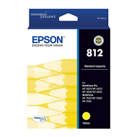 Epson 812 Yellow Ink Cart - C13T05D492 for Epson Workforce WF-7840 Printer