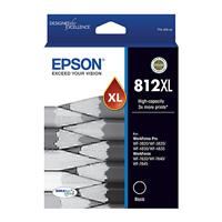 Epson 812XL Black Ink Cart - C13T05E192 for Epson Workforce WF-7840 Printer