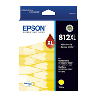 Epson 812XL Yellow Ink Cart - C13T05E492 for Epson Workforce Pro WF-3825 Printer