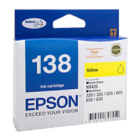 Epson 138 Yellow Ink Cart - C13T138492 for Epson Workforce 633 Printer
