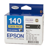 Epson 140 Black Twin Pack - C13T140194 for Epson Workforce WF-3530 Printer