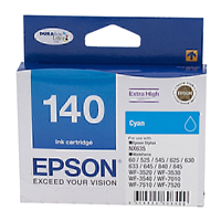 Epson 140 Cyan Ink Cart - C13T140292 for Epson Workforce 630 Printer