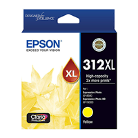 Epson 312 HY Yellow Ink Cart - C13T183492 for Epson Expression Photo XP8600 Printer
