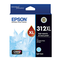 Epson 312 HY Lt Cyan Ink Cart - C13T183592 for Epson Expression Photo XP8600 Printer