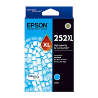 Epson 252 HY Cyan Ink Cart - C13T253292 for Epson Workforce WF-7710 Printer
