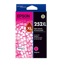 Epson 252 HY Magenta Ink Cart - C13T253392 for Epson Workforce WF-7610 Printer