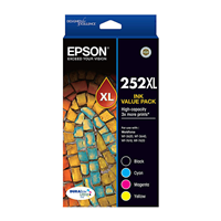 Epson 252 4 HY Ink Value Pack - C13T253692 for Epson Workforce WF-7610 Printer
