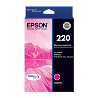 Epson 220 Magenta Ink Cart - C13T293392 for Epson WorkForce WF-2630 Printer