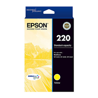 Epson 220 Yellow Ink Cartridge - C13T293492 for Epson WorkForce WF-2760 Printer