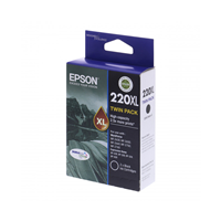 Epson 220 HY Black Twin Pack - C13T294194 for Epson WorkForce WF-2650 Printer