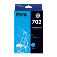 Epson 702 Cyan Ink Cartridge 300 pages - C13T344292 for Epson Workforce Pro WF-3720 Printer
