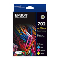 Epson 702 CMYK Ink Pack refer singles - C13T344692 for Epson Workforce Pro WF-3720 Printer