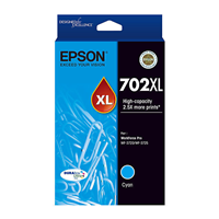 Epson 702 Cyan XL Ink Cart 950 pages - C13T345292 for Epson Workforce Pro WF-3720 Printer