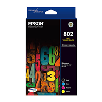 Epson 802 CMYK Colour Pack - C13T355692 for Epson Workforce Pro WF-4745 Printer