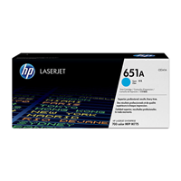 HP 651A Cyan Toner Cartridge (16,000 pages) - CE341A for HP LaserJet Enterprise 700 Color MFP M775f Printer