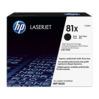 HP 81X Black Toner Cartridge (25,000 pages) - CF281X for HP LaserJet Enterprise MFP M630f Printer