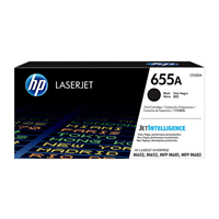 HP 655A Black Toner Cartridge (12,500 pages) - CF450A for HP Color LaserJet Enterprise M652dn Printer