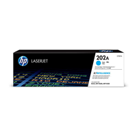HP 202A Cyan Toner Cartridge (1,300 pages) - CF501A for HP Color LaserJet Pro M254nw Printer