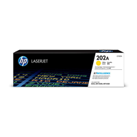 HP 202A Yellow Toner Cartridge (1,300 pages) - CF502A for HP Color LaserJet Pro MFP M281fdn Printer