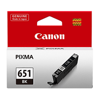 Canon CLI651 Black Ink Cart - CLI651BK for Canon PIXMA MG6660 Printer