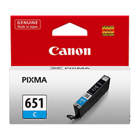 Canon CLI651 Cyan Ink Cart - CLI651C for Canon PIXMA MG6660 Printer