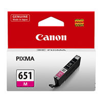 Canon CLI651 Magenta Ink Cart - CLI651M for Canon PIXMA MG5560 Printer