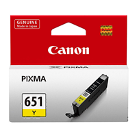 Canon CLI651 Yellow Ink Cart - CLI651Y for Canon PIXMA MG5560 Printer