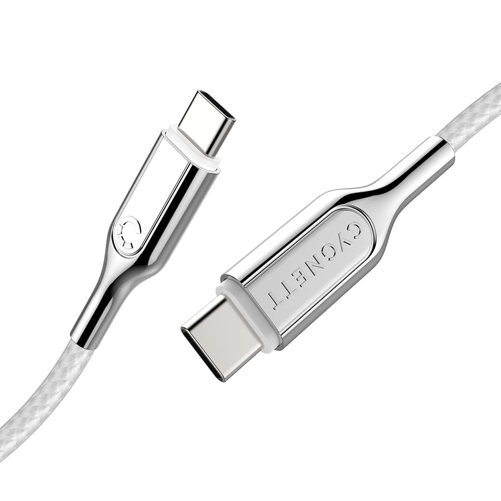 Cygnett Cygnett Armoured 2M USB-C to USB-C (USB 2.0) Cable (White)