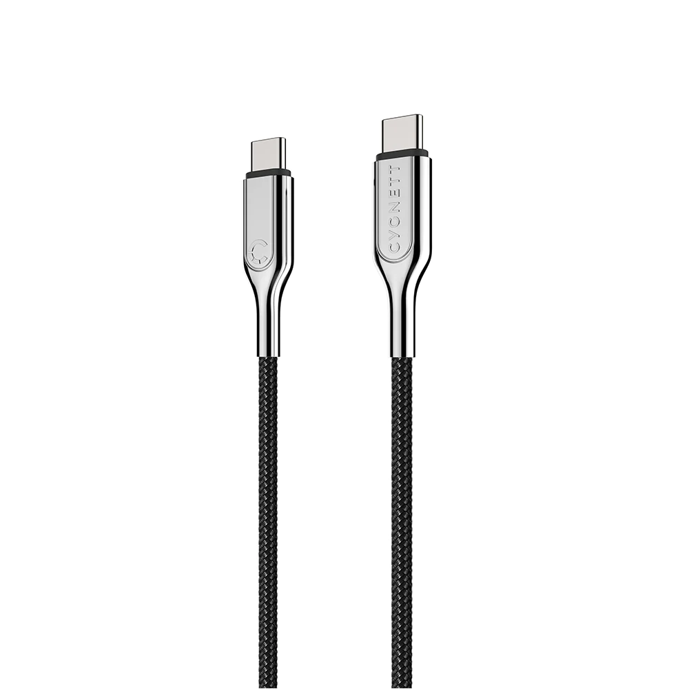 Cygnett Armoured 50cm USB-C to USB-C (USB 2.0) Cable  (Black)