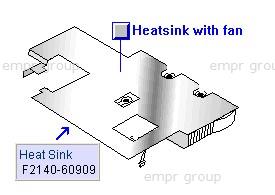 HP OmniBook 6000 Laptop (F2140W) Heat Sink F2140-60909