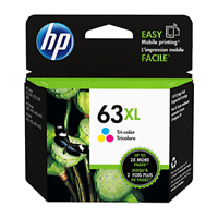 HP 63XL High Yield Tri Colour Ink Cartridge (300 pages) - F6U63AA for HP Deskjet 2131 Printer
