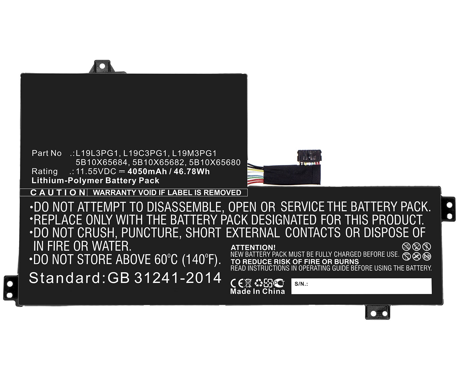 thumbnail image 2 of Genuine Lenovo L17M3PB0 Battery – 11.25V 42Wh For 100e/300e/500e Chromebooks (Tested) 2 of 4