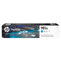 HP 981A CYAN PAGEWIDE CRTG - J3M68A for HP Pagewide Color 556 Printer