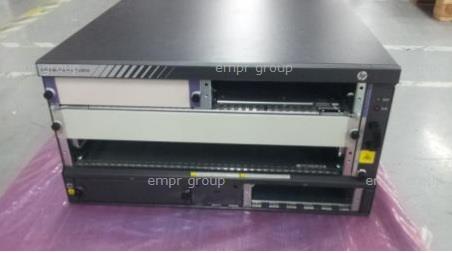 HPE Part JG361-61001 HPE HSR6802 router chassis assembly (JG361A) - Includes two management module (MPU) slots, two power supply slots, one fan tray slot, and two slots for either two SAP modules, or four HIM modules, or eight MIM modules, or some combination of these