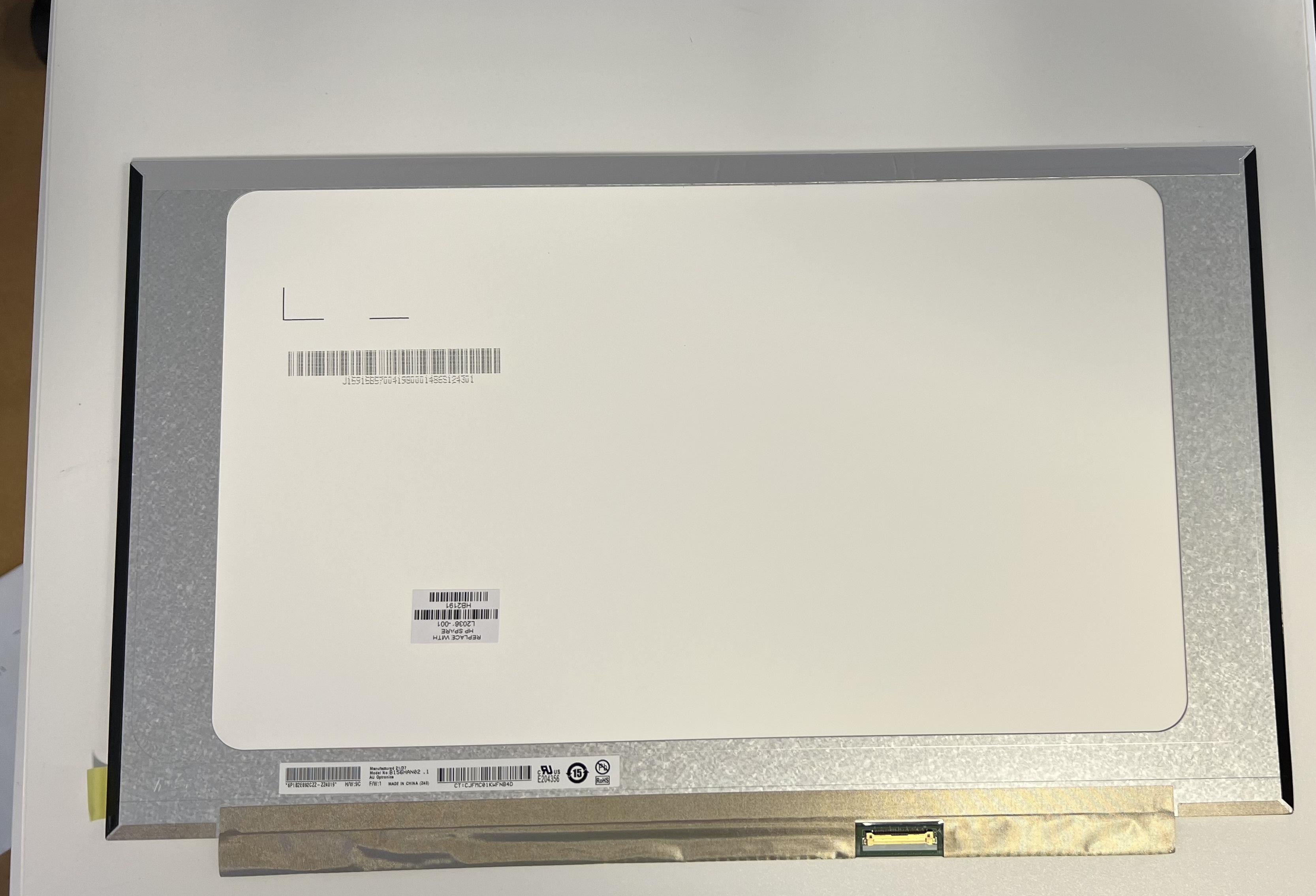 HP ZBook 15v G5 (8WC42US) Display L20361-001