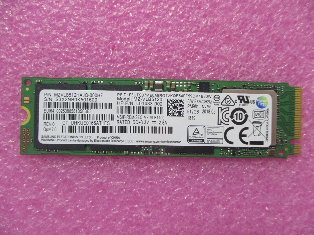 HP Z4 G4 WORKSTATION - 6QU28UP Drive (SSD) L40573-001