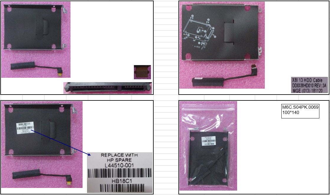 HP ZHAN 66 Pro 14 G2 Laptop (6KK75AA) Hardware Kit L44510-001