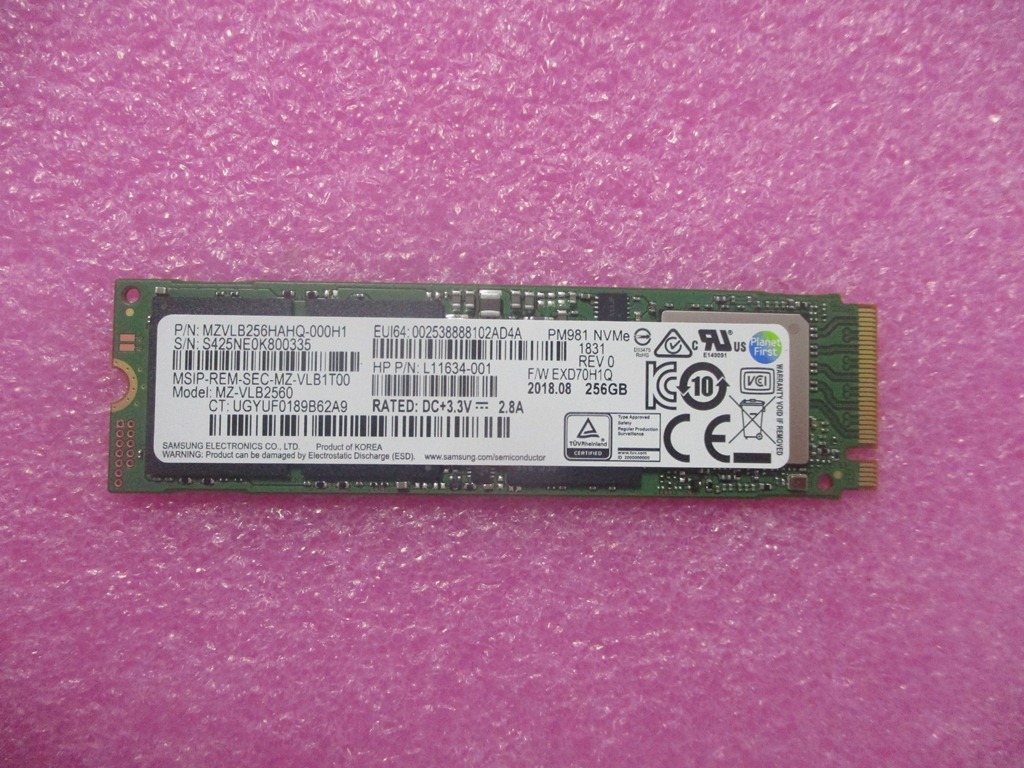 HP EliteBook x360 1040 G6 Laptop (6QH38AV) Drive (SSD) L63013-001