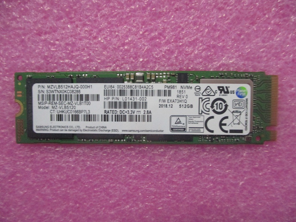 HP EliteBook x360 1040 G6 Laptop (9LC48UC) Drive (SSD) L63017-001