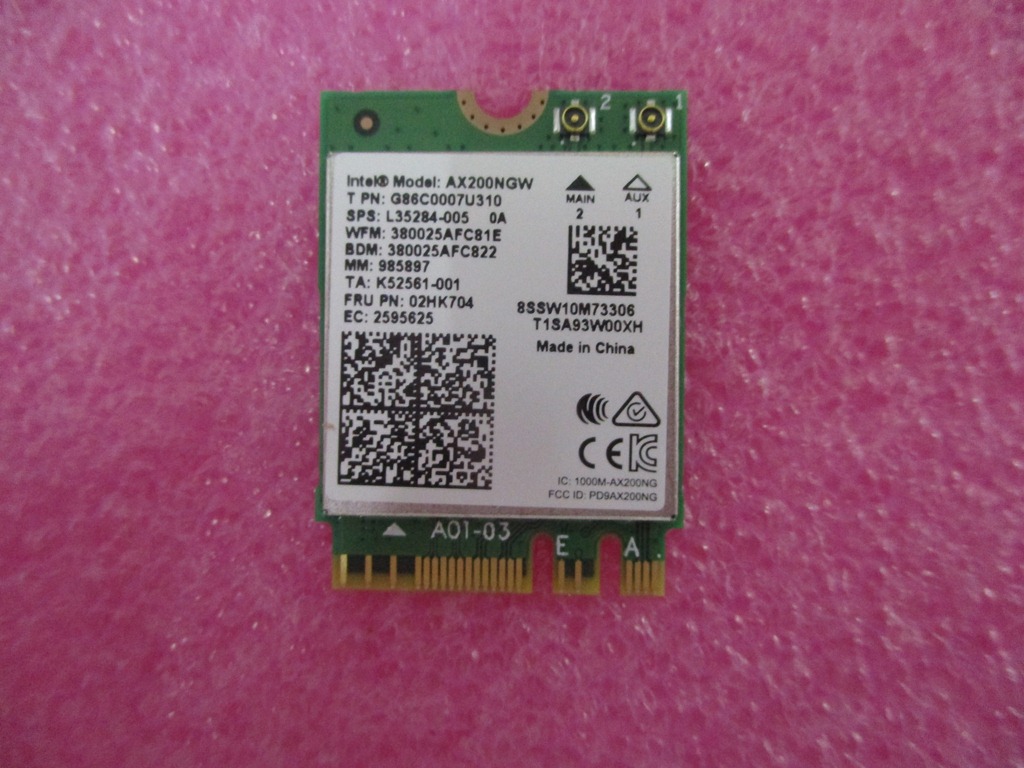 HP EliteDesk 800G5 SFF i79700 16GB/256PC - 7YZ08US Wireless Interface L66870-001